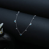 Silver Bead Charm Pendant Chain